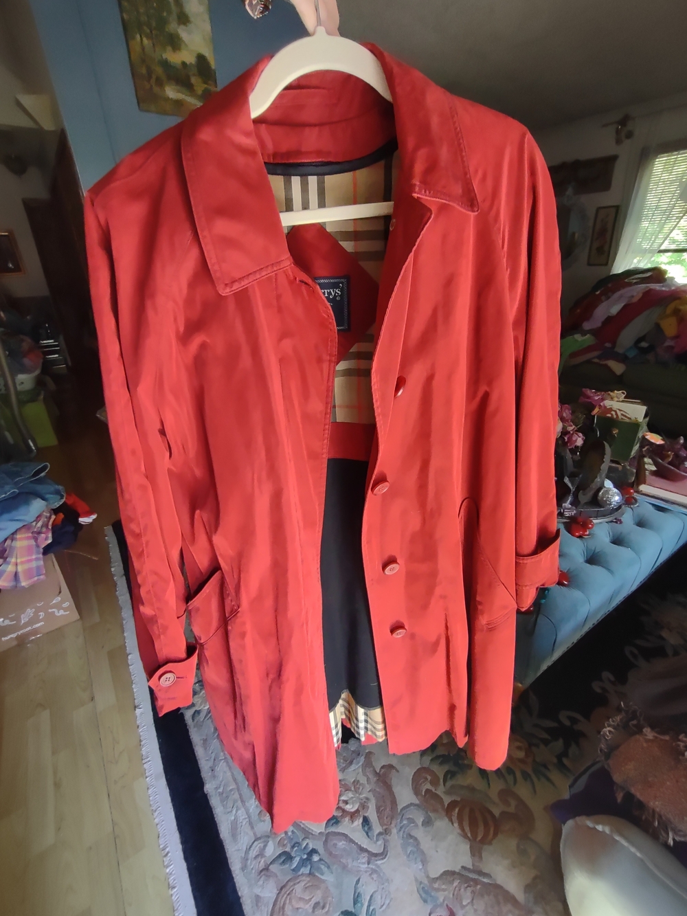 Classic Red Women's Trench Coat